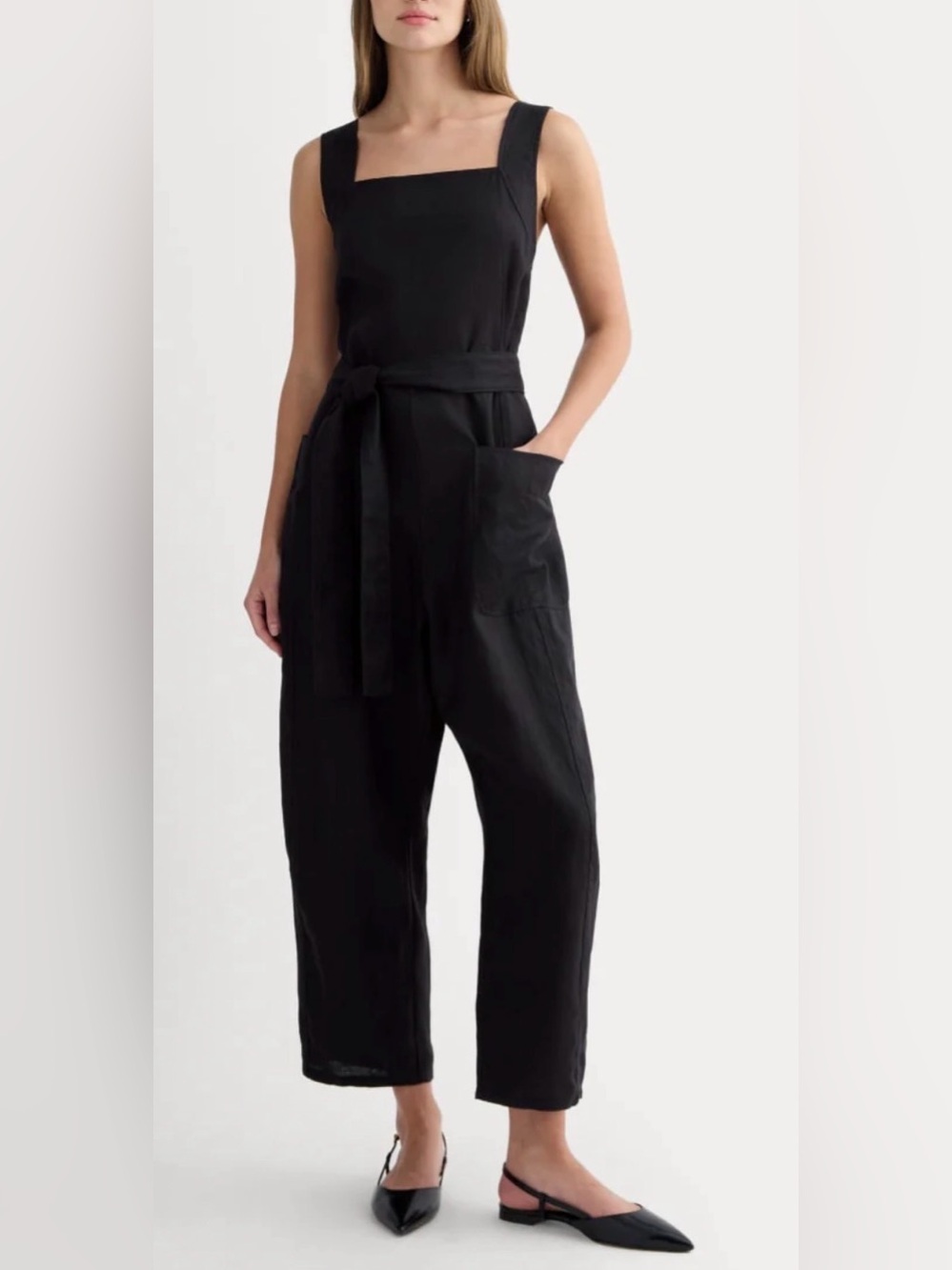 NEW EVERLANE THE UTILITY COVERALL IN LINEN 16